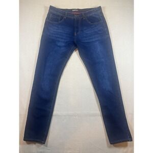 California Vintage Jeans Men's 34x32 Slim Blue Stretch Denim Pants